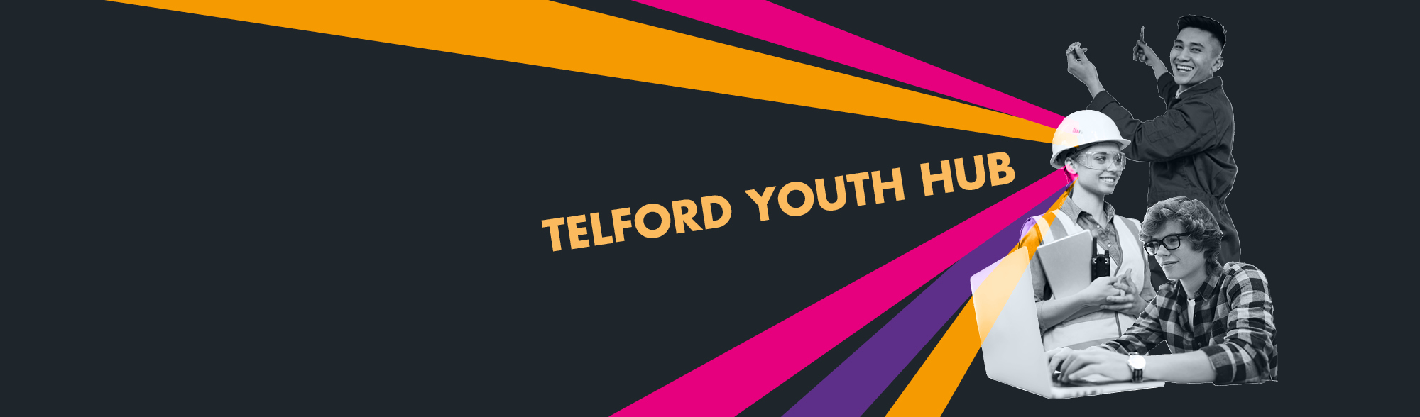 Graphic promoting the youth hub service