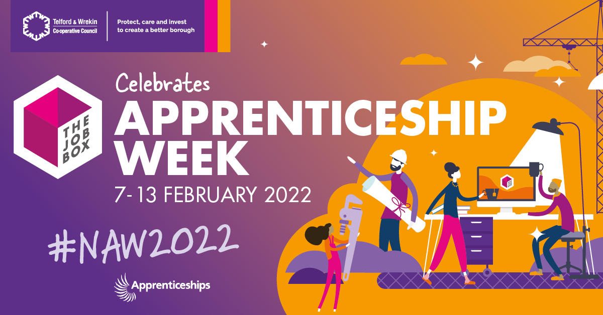 The job box celebrates apprenticeships week 2022 banner